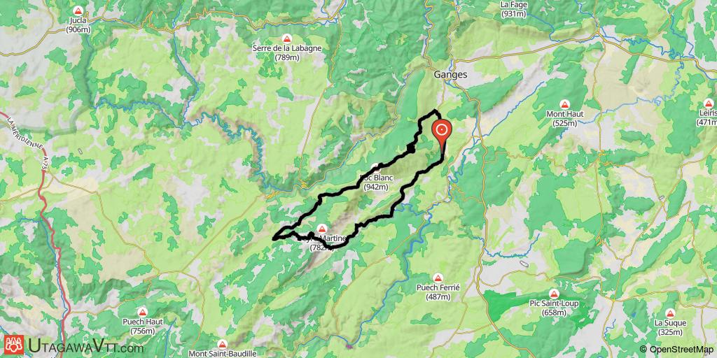 Crêtes et cirque de la Séranne à partir de Brissac