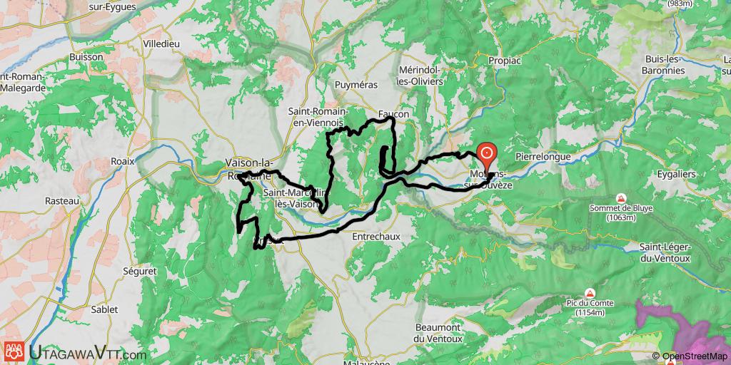 Rando touristique et sportive autour de l'Ouvèze