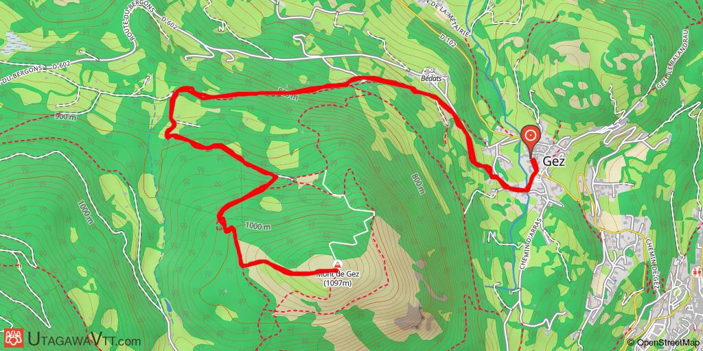 Mont de Gez au-dessus d'Argelès-Gazost
