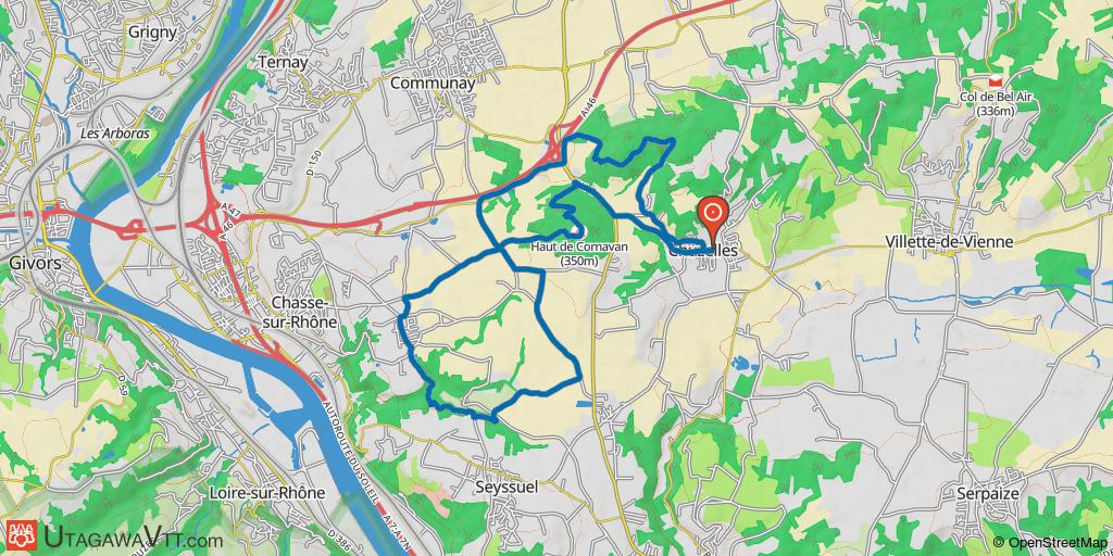 Boucle entre Chuzelles et Chasse sur Rhône