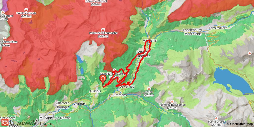 Espace VTT FFC Aussois - Circuit n° 5 - Petit Bonheur