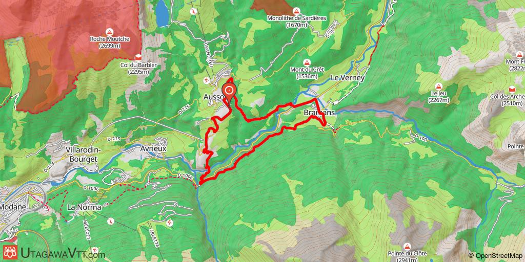 Espace VTT FFC Aussois - Circuit n° 6 - Pont du Diable