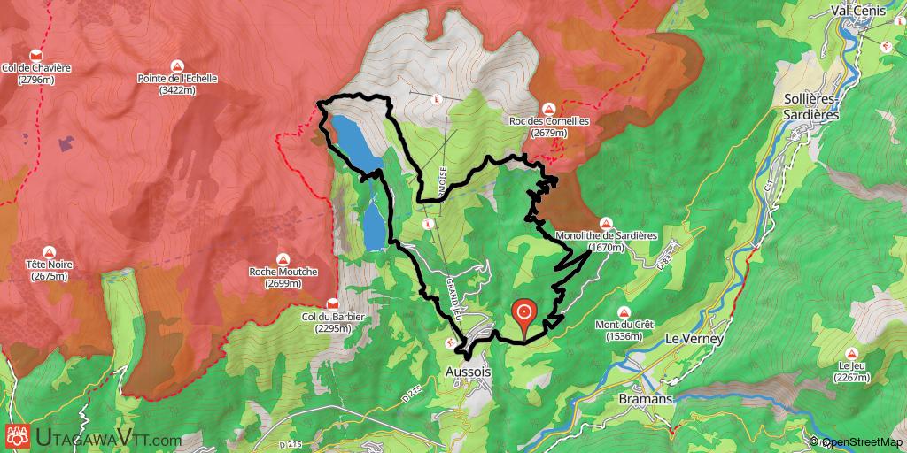 Espace VTT FFC Aussois - Circuit n° 8 - Les Barrages