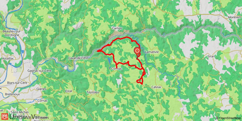 Boucle de Comiac par les gorges de la Cère