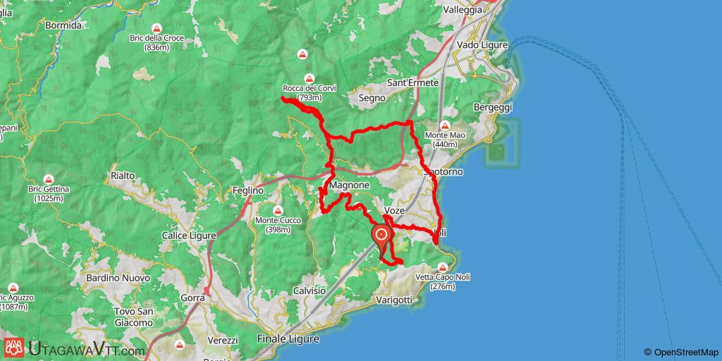 Terre Rosse - Bric de Corvi - Magnone - Rocche Bianche - Spotorno - Noli - Voze -Terre Rosse