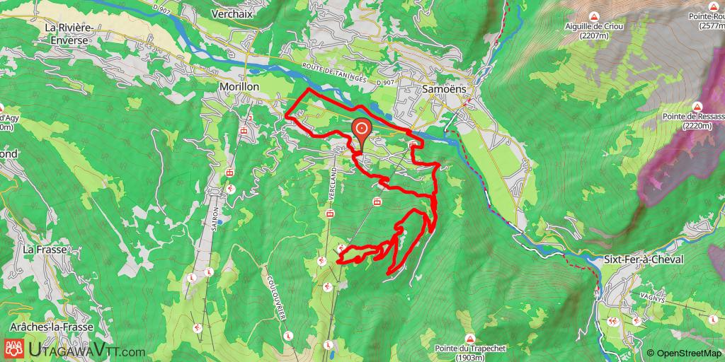 Descente du plateau des Saix par la piste de la Char