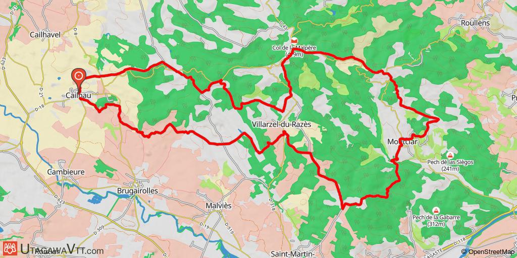 Une boucle dans le massif de la Malpère