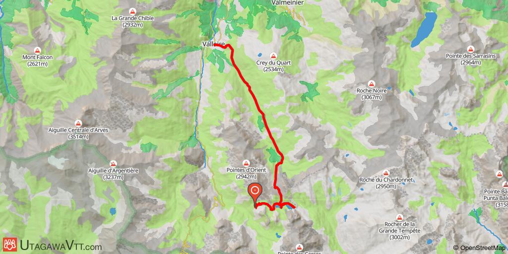 Valloire 3 lacs  - 1100 m de négatif