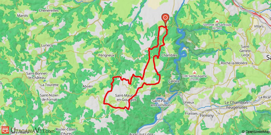 Variante sur Chambles et Saint-Maurice-en-Gourgois