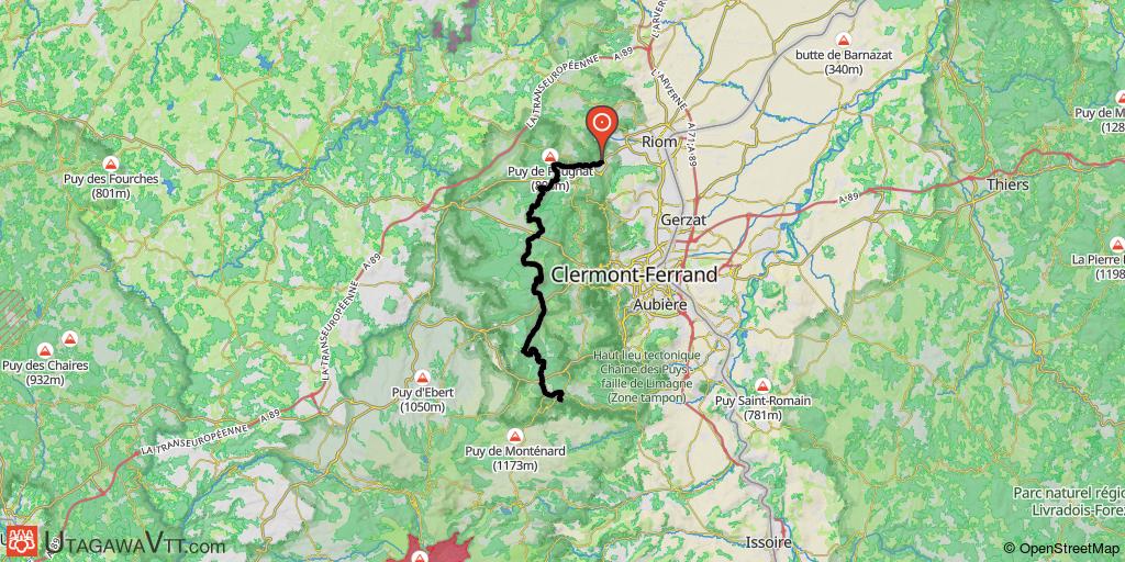 Traversée Massif Central par les sommets - Volvic - Lac d'Aydat (Etape 1/13)
