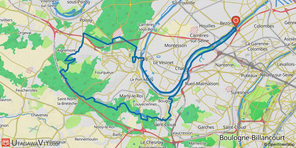 Une grande boucle autour de Marly-le-Roi et Saint-Germain-en-Laye