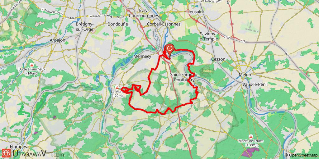 Entre Ecole et Essonne - Le Coudray-Montceaux - 65 km