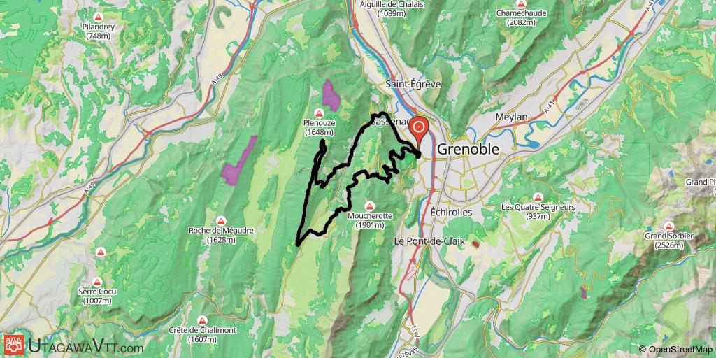 Crêtes de la Molière depuis Grenoble