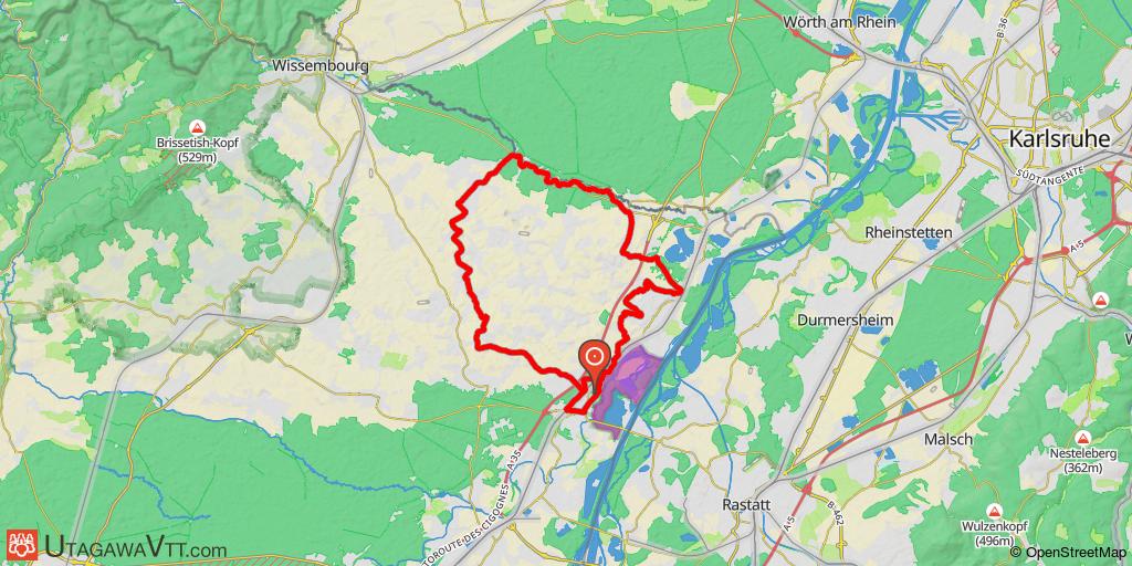 Sentier de la Lauter et hauteur du delta de la Sauer