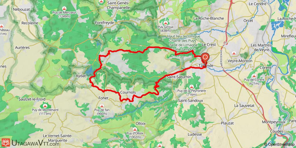 De Tallende à Aydat puis le plateau de la Serre