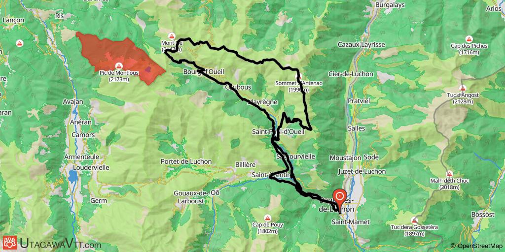 Crête de la vallée d'Oueil en passant par le sommet d'Antenac