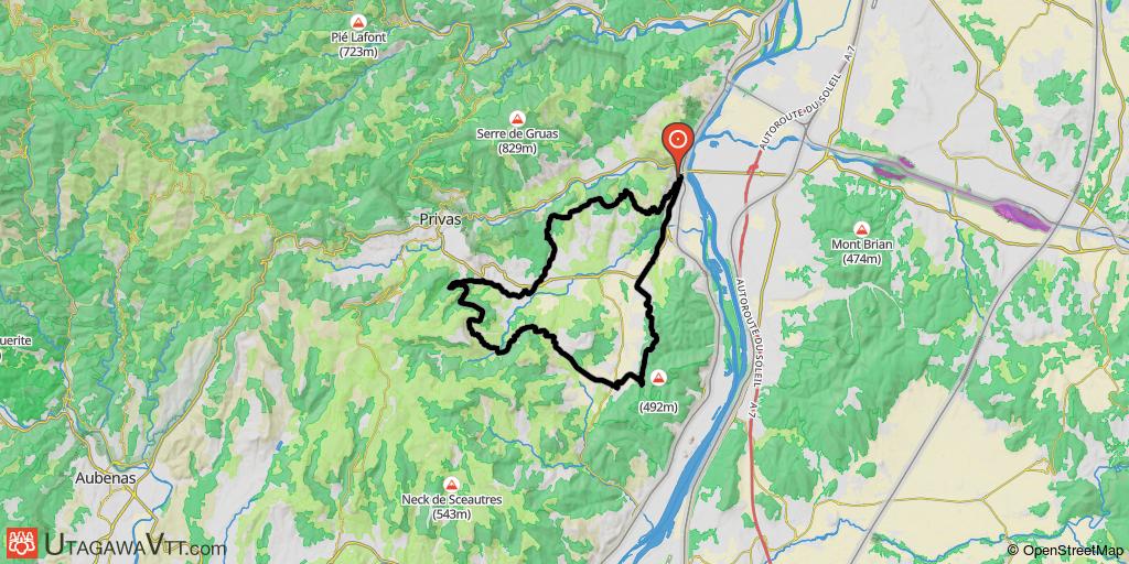 Boucle Chomérac - St-Bauzile - St-Vincent-de-Barres