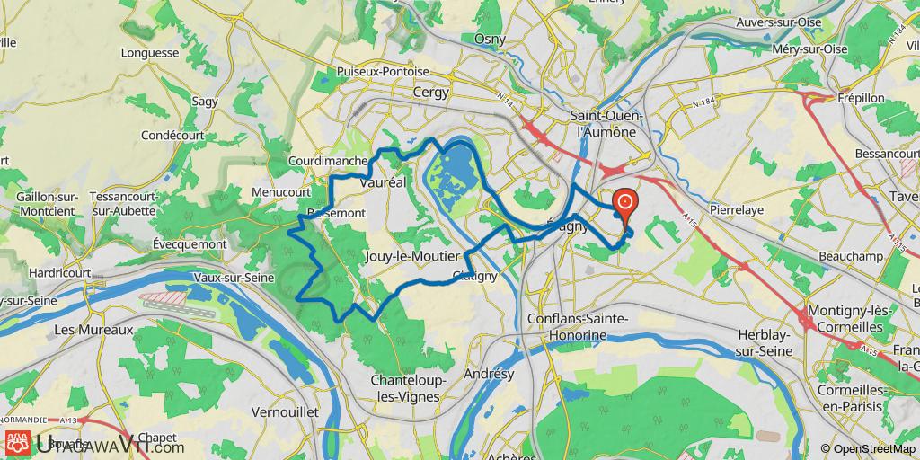 Eragny - Etangs de Cergy - Forêt de l'Hautil - Jouy-le-Moutier - Eragny