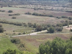 La plaine avec cyclistes