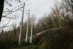 Conduite forcée venat du barrage des Saint Peyres (240m de dénivelé avec la centrale électrique)
