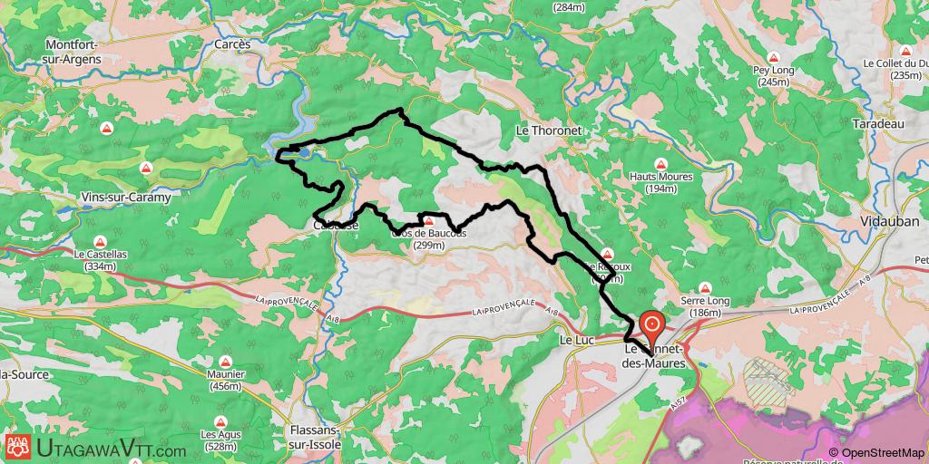 Les crêtes du Cannet des Maures, le Thoronet et Cabasse