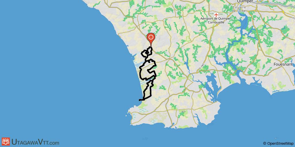 La pointe de la Torche par les étangs