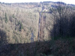 Conduite forcée du barrage du Bouissou (290m de dénivelé avec la centrale)