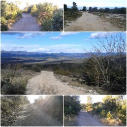 Montée par les mas (flanc nord de la montagne Saint Jean)