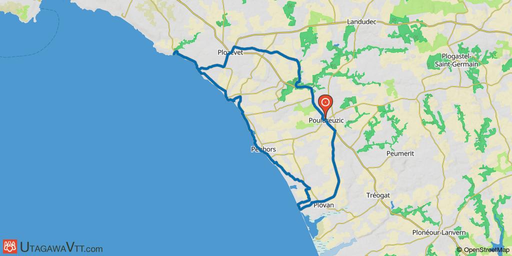 Entre mer et forêt : Boucle Pouldreuzic - Plozevet - Plovan
