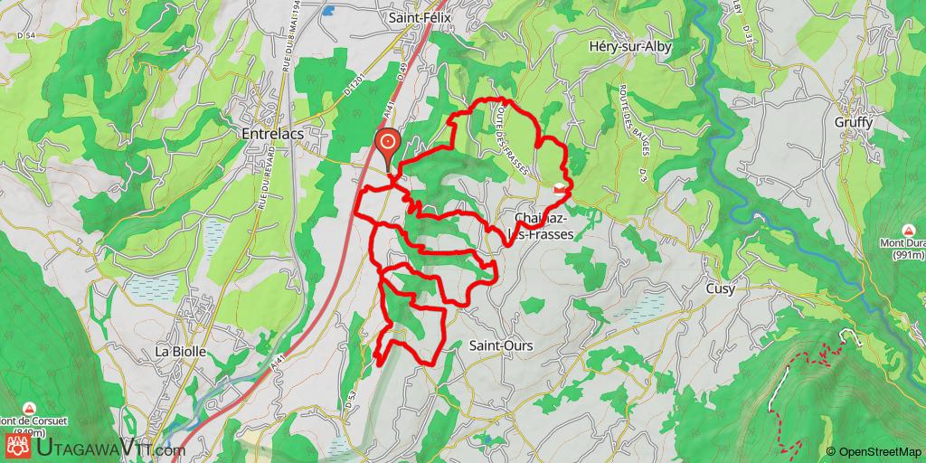Albanais: Circuit VTT FFC N°12 - Entre forêts et collines
