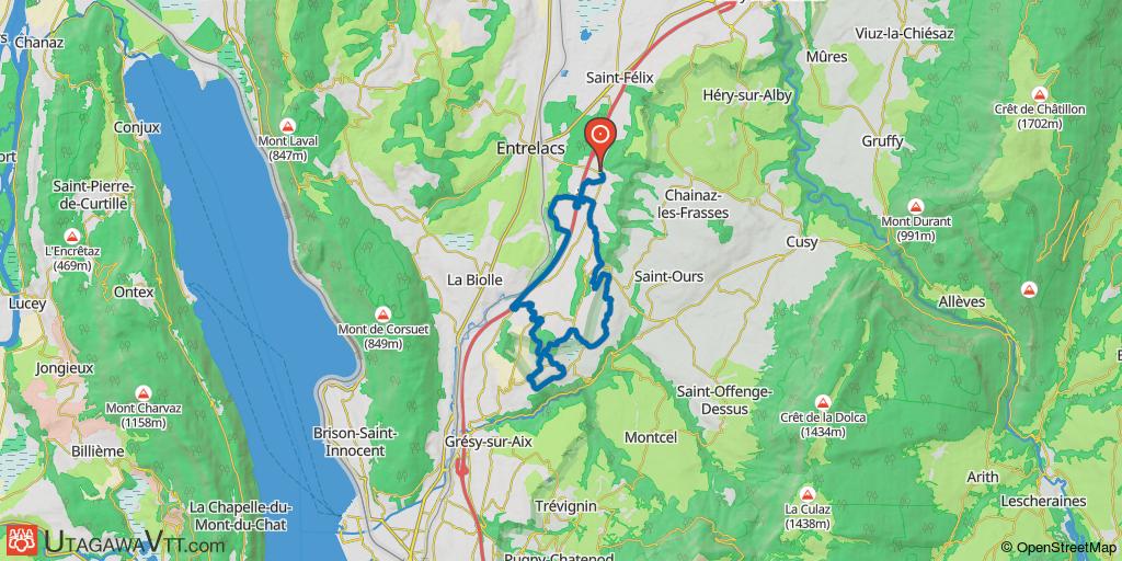 Albanais: Circuit VTT FFC N°14 - Les 3 Chevreuils