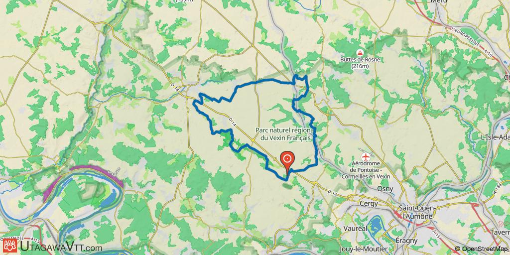 Bois de Morval et vallée de la Viosne au départ de Vigny