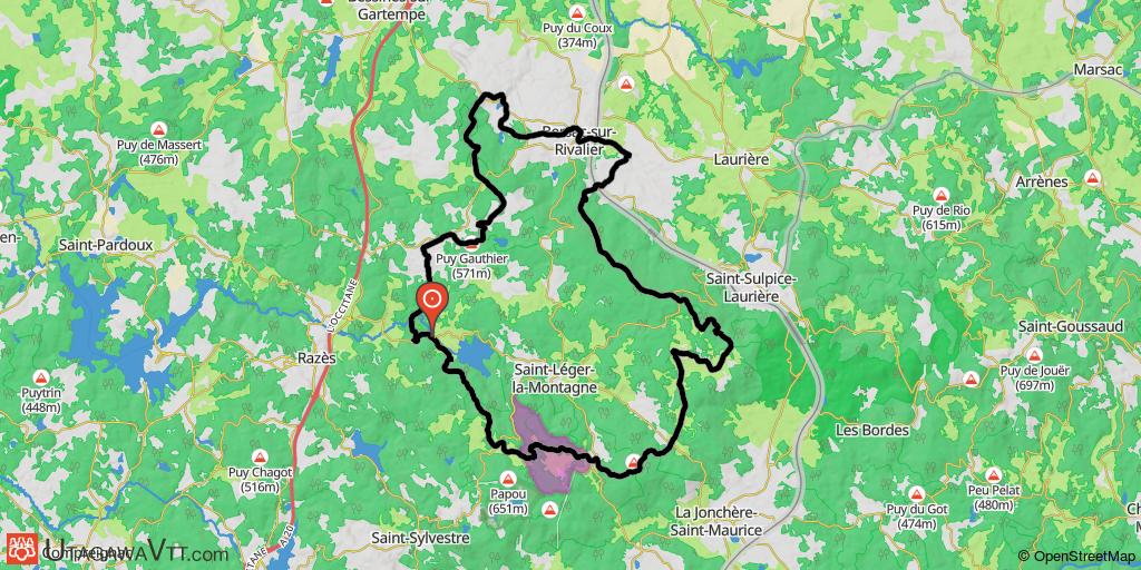 Une grande boucle dans les Monts d’Ambazac