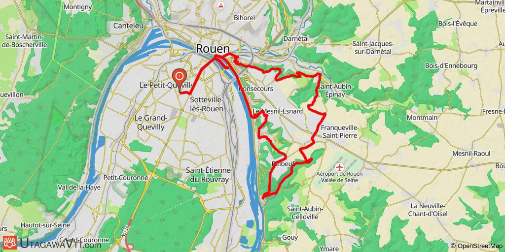 Boucle sur le plateau est de Rouen